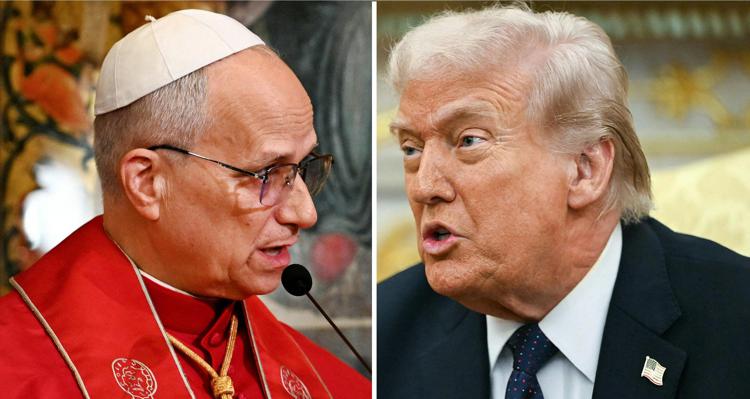 Papa Leone XIV e Donald Trump - Afp