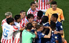 La rissa in Paraguay-Francia - Afp