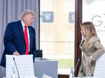 Trump e Meloni all'ultimo G7 - (Fotogramma)