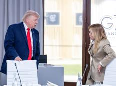 Trump e Meloni all'ultimo G7 - (Fotogramma)