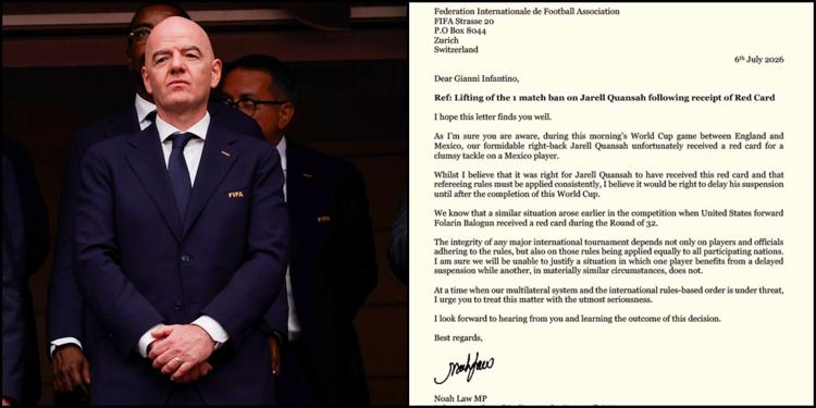 Infantino e la lettera del deputato Law - IPA + IG