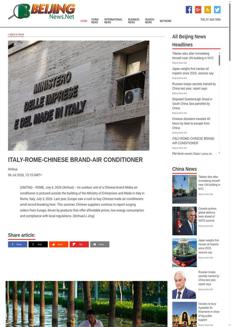 China: Midea air conditioners in Italy, European demand for Chinese products continues to grow.