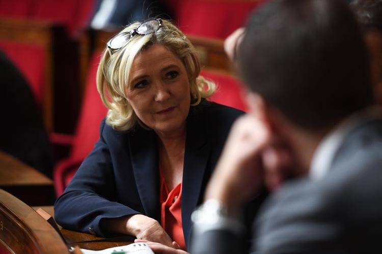 La leader del Rassemblement National, Marine Le Pen (Afp)