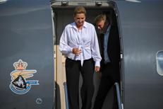 La premier danese Mette Frederiksen all'arrivo al vertice Nato di Ankara - Afp