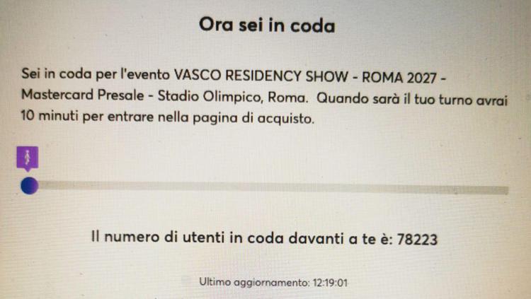 Vasco Rossi, assalto ai biglietti per il Giubileo 2027: 100mila in coda già nelle prevendite in anteprima