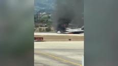 Grecia, caccia F-16 prende fuoco dopo atterraggio di emergenza a Zante - Video