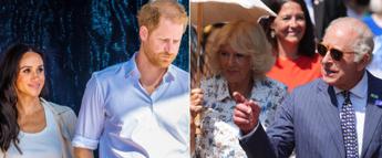 Meghan e Harry con Carlo e Camilla - Fotogramma Ipa
