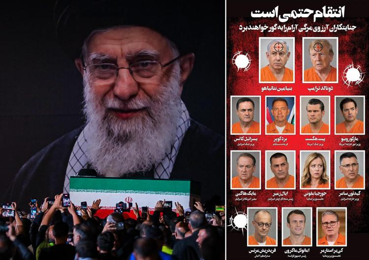 I funerali di Ali  Khamenei e la lista apparsa sul quotidiano iraniano Hamshahri - Fotogramma /Ipa
