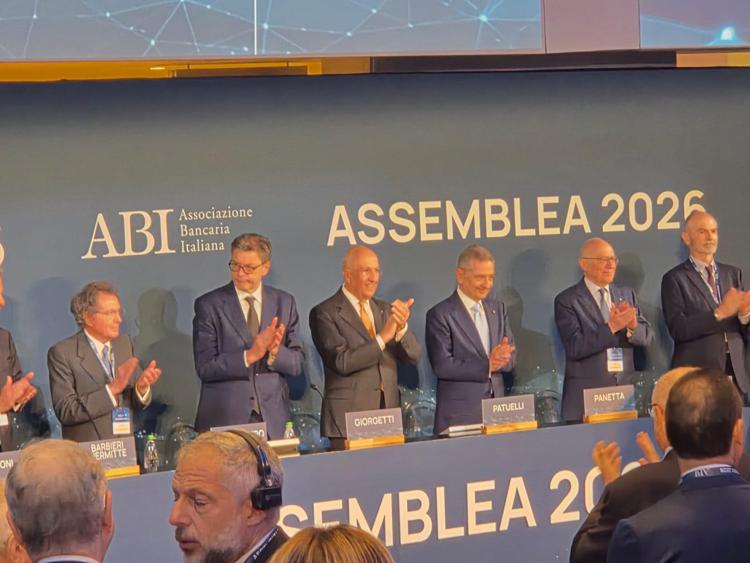 Panetta accanto a Giorgetti e Patuelli 