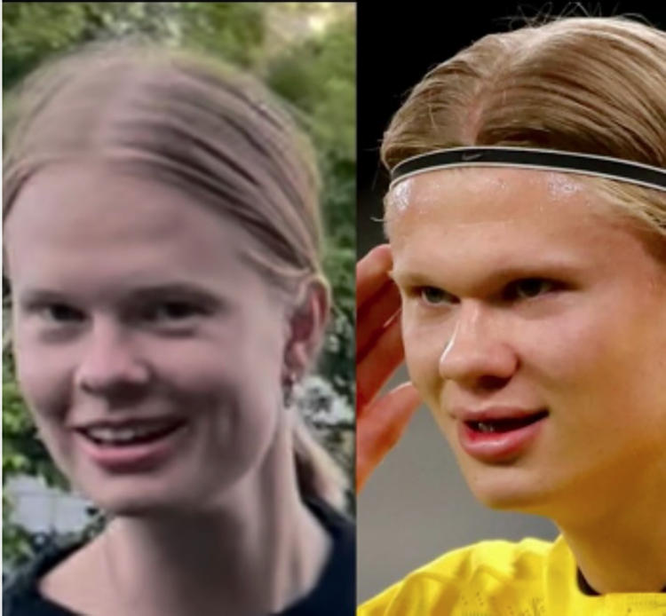 Anastasia Kostromitina ed Erling Haaland - Profilo Instagram Anastasia Kostromitina