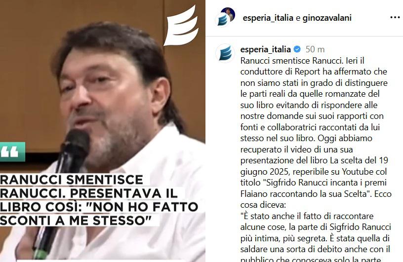 Sigfrido Ranucci nella fotografia diffusa durante il confronto con Esperia