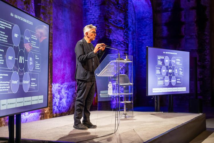 Fabio Pammolli, Ceo di Ai4i, durante la presentazione di Foundry Peano. (Ai4i)