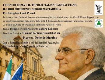 Mattarella, l'omaggio dei Rioni storici di Roma per l'85esimo compleanno del Presidente