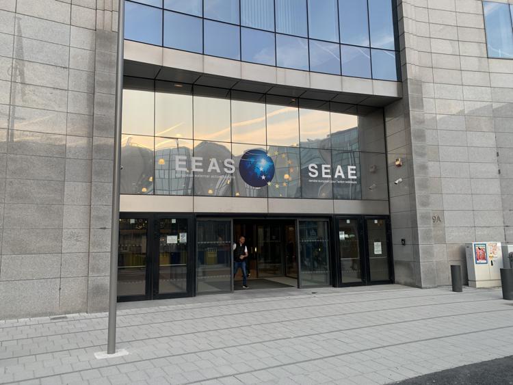 La sede del Seae, il servizio diplomatico dell'Ue, a Bruxelles. - Foto Adnkronos