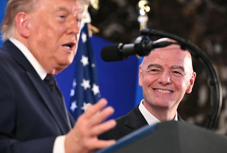 Trump e Infantino - Afp