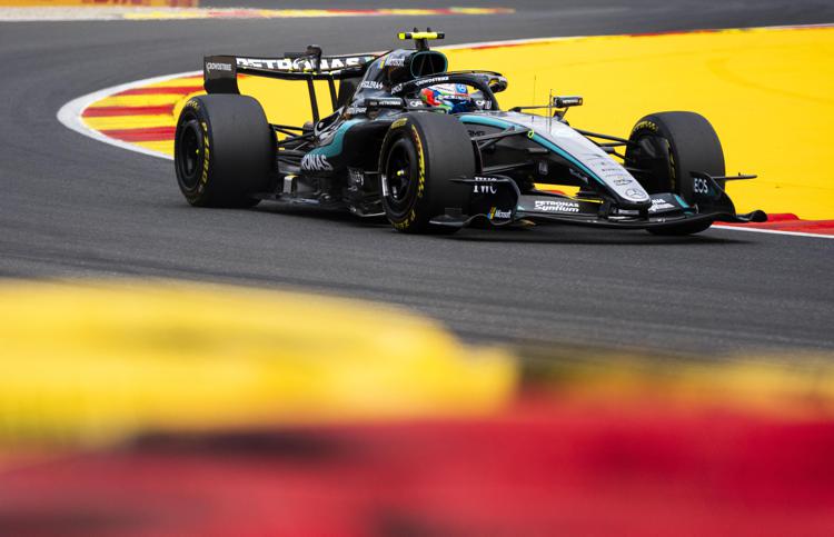 Kimi Antonelli su Mercedes a Spa - Ipa
