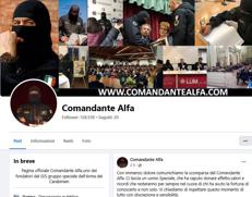 La pagina Facebook dedicata al 'Comandante Alfa'