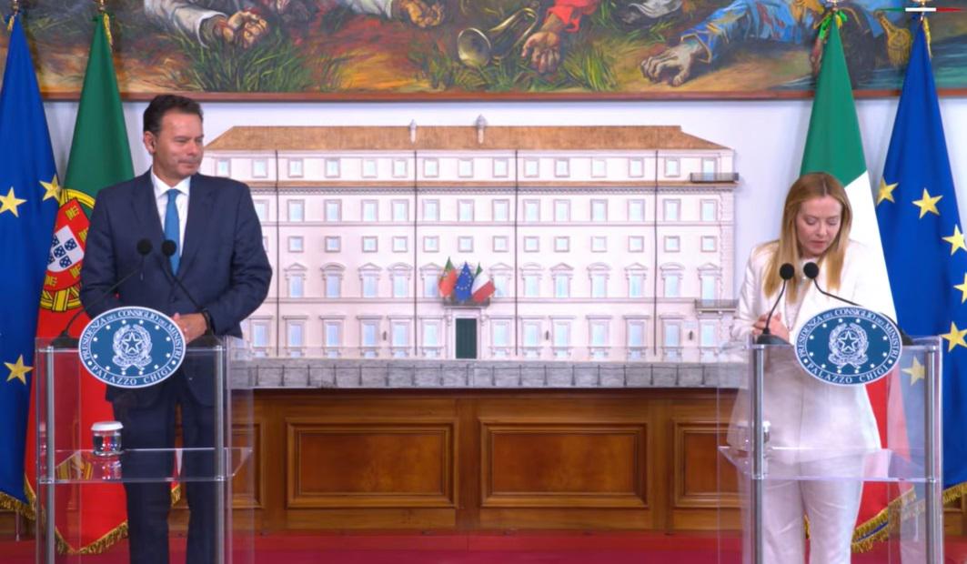 Italia-Portogallo, Meloni: "Oltre 10 anni da ultima visita, rilanciamo relazioni"