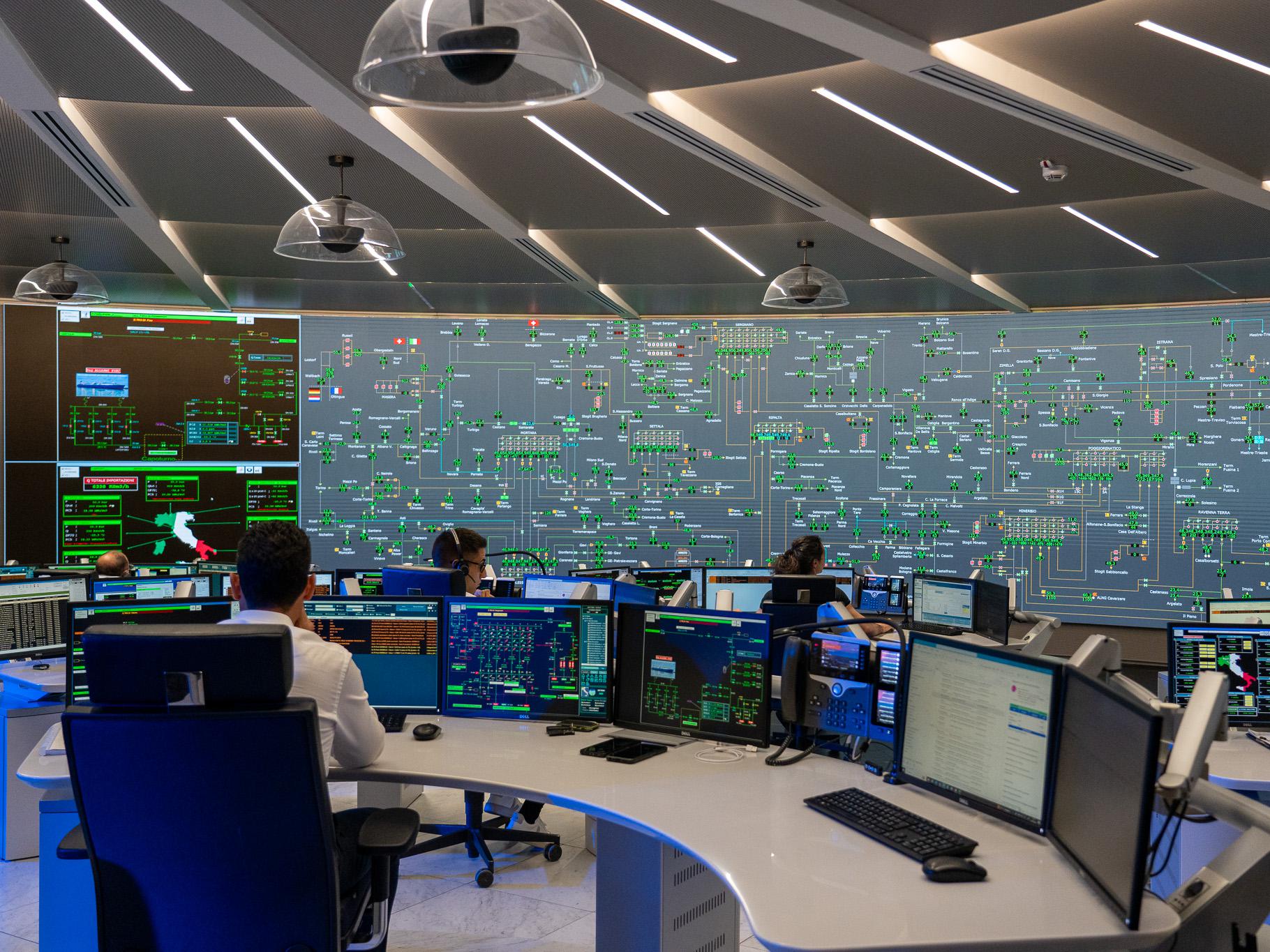il Centro di dispacciamento di Snam a San Donato Milanese