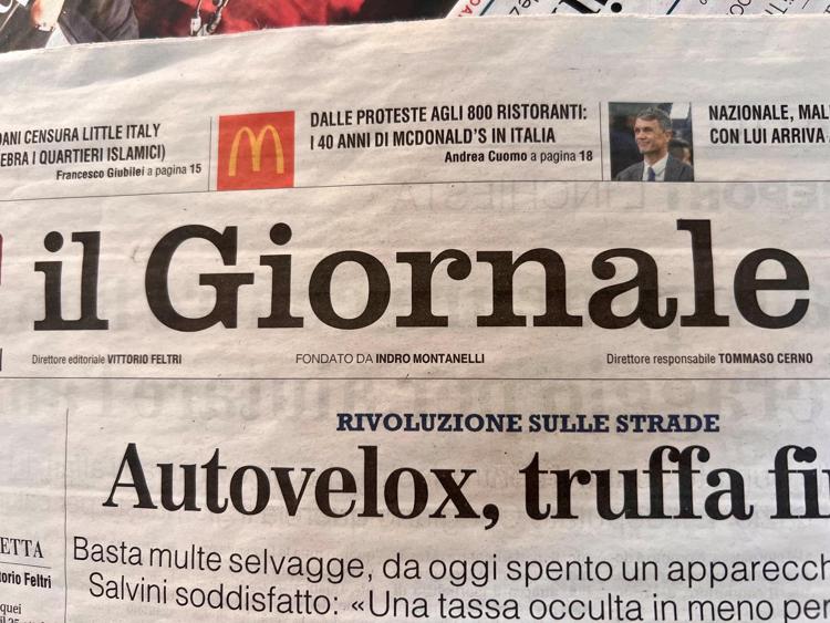 Copia del quotidiano 'Il Giornale' di domenica 12 luglio 2026
