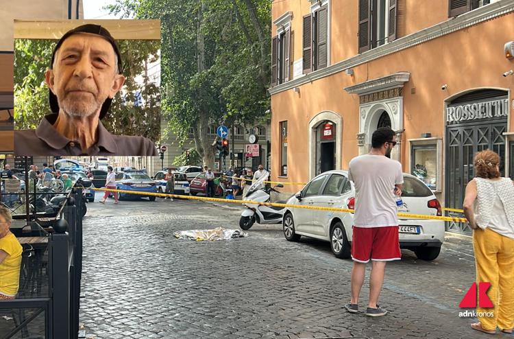 Il corpo dell'attore sulla strada a Trastevere - Adnkronos
