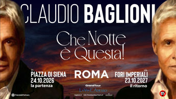 Baglioni riparte da Roma, due concerti-evento apriranno e chiuderanno il GrandTour