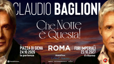 Baglioni riparte da Roma, due concerti-evento apriranno e chiuderanno il GrandTour