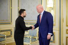 Volodymyr Zelensky e Matthew Whitaker - X
