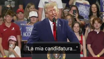 Trump e lo scherzo al comizio: 