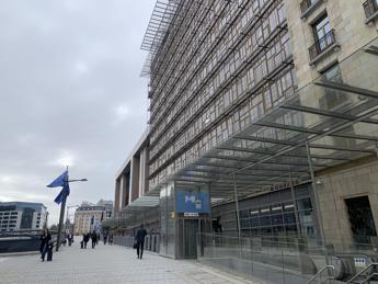 I palazzi Europa Building e Justus Lipsius, sedi del Consiglio, nel Quartiere Europeo a Bruxelles.  - Foto AdnKronos