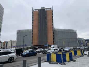 Palazzo Berlaymont, sede della Commissione Europea, a Bruxelles.  - Foto Adnkronos