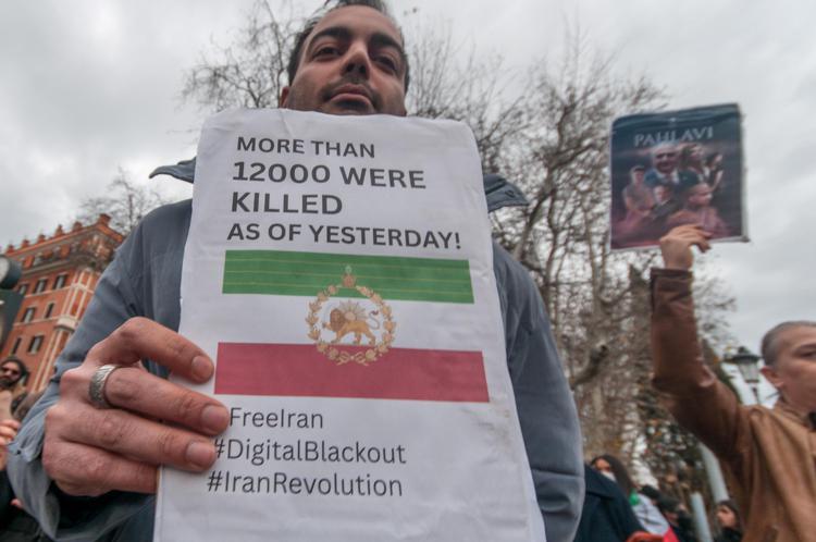 Manifestazione contro il regime iraniano a Roma - Fotogramma/Ipa