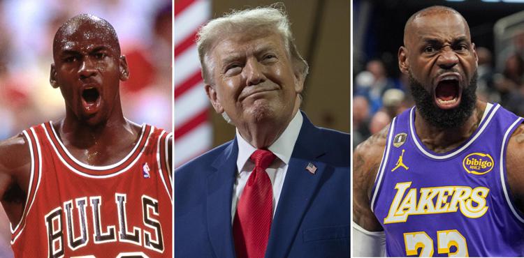 Jordan, Trump e James - (Fotogramma)