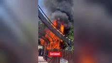 Incendio a Gardaland, il video dell'attrazione 'Raptor' in fiamme