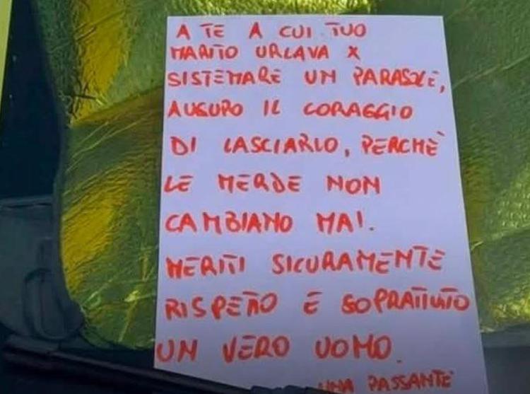 Il biglietto virale - (da Facebook)