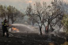 Un incendio in Grecia - (Afp)