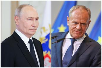 Vladimir Putin e Donald Tusk - Ipa/Fotogramma