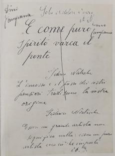 (manoscritto di Dino Campana - Ufficio stampa del Gabinetto Vieusseux)