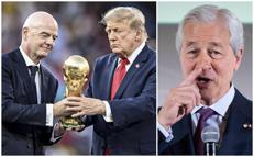 Gianni Infantino e Donald Trump; Jamie Dimon - IPA