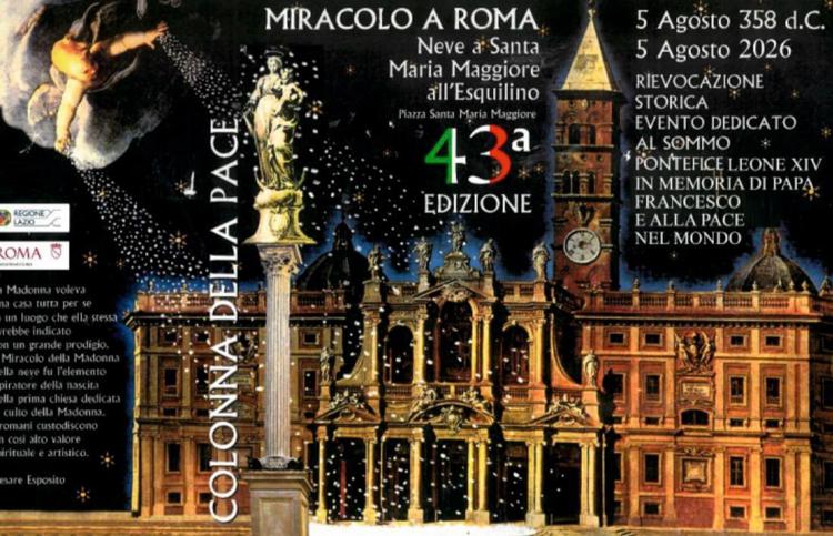 Roma, a Santa Maria Maggiore il 5 agosto torna il miracolo della neve