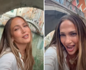 Jennifer Lopez in gondola a Venezia e canta 'Like a Virgin' come Madonna