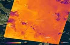 La prima immagine termica satellitare dell'Hellenic Fyre System sviluppato da OroraTech. La startup collabora con il copernicus dell'Esa (Esa)