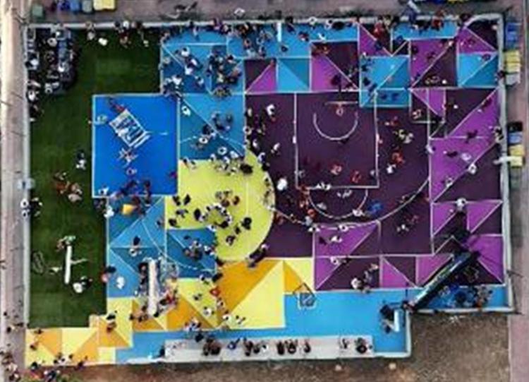 Trapani, nei pressi di via del Cipresso inagurato il primo spazio del progetto Illumina nel Sud Italia - (Foto Ufficio stampa)