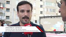 Andrea Genco, assessore allo Sport e alle politiche giovanili del Comune di Trapani,  all’inaugurazione dell’area di sport Illumina i - (Foto Adnkronos)