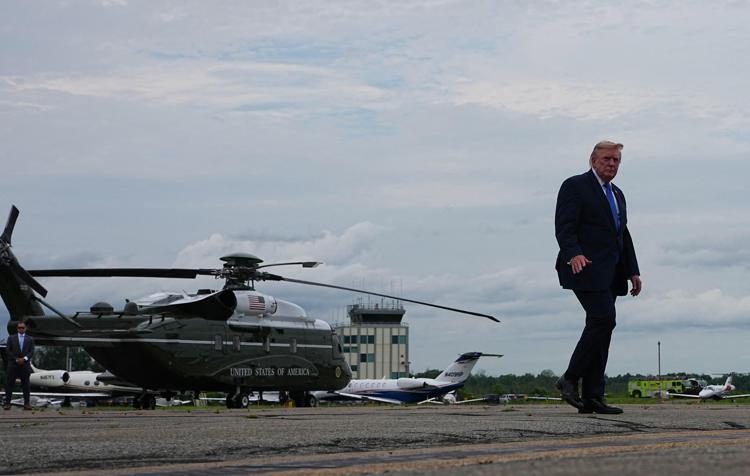 Elicottero di Trump - (Afp)