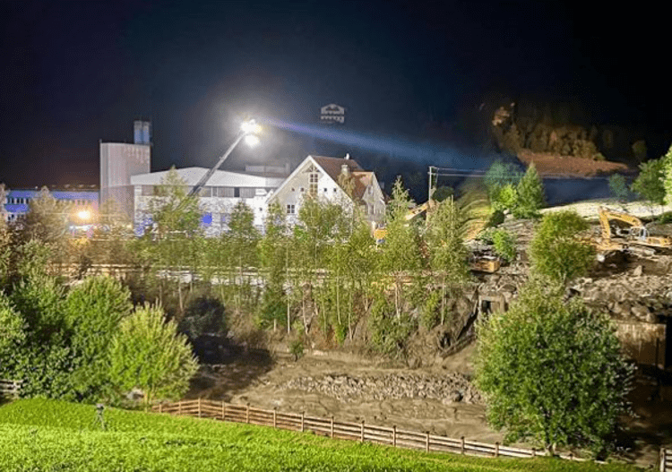 La frana in Valle Aurina - (Vigili del fuoco Lutago)