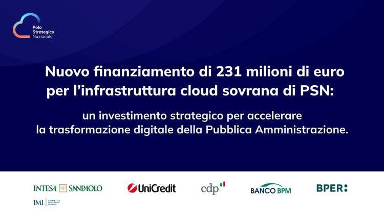 Polo Strategico Nazionale - nuovo finanziamento - (Ufficio stampa)