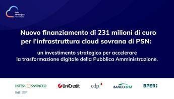 Polo Strategico Nazionale - nuovo finanziamento - (Ufficio stampa)
