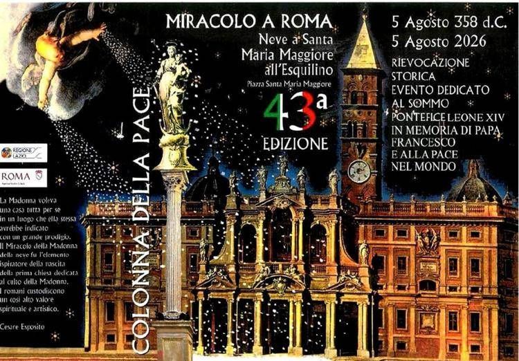 Roma, rievocato il Miracolo della Neve a Santa Maria Maggiore