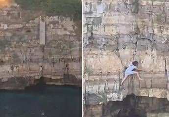 Turista resta bloccata sulla scogliera di Lama Monachile